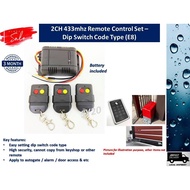 High Security Autogate Door Wireless Remote Control - 2 Channel 433mhz Dip Switch Code Type (E8) - Cannot Copy by Other