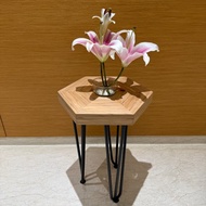 Lai Zuo | 來作設計 臺灣杉 鐵藝腳 小茶几 床頭置物架 邊桌