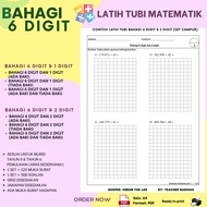 PDF | Mathematics Worksheets | Latih Tubi  Bahagi 6 Digit | 6 Digit ÷ 1 & 2 Digit | Ada & Tiada Baki