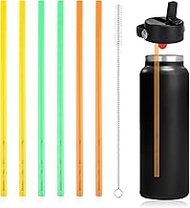 6pcs Replacement Straws for Hydro Flask Wide Mouth Bottle 32oz, BPA-Free Reusable Plastic Straws for