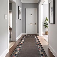 Beverly Rug Outdoor Runner Rug 2x7 Modern Floral Bordered Area Rugs for Indoor and Outdoor Patio Eas