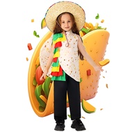 Unisex Boy Food Theme Halloween Dress Up Book Week Outfit Girls Taco Costume for Kids