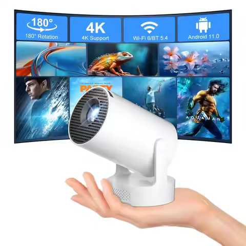 New HY300 Ultra Portable 4K Projector with Speaker Home Cinema LCD Beamer Outdoor Movie Android11 BT