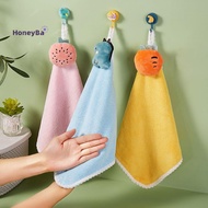 honeybee1 Hand Towel Cute Children'S Hand Towel Dry Handkerchief Absorbent Kitchen Wiper Cloth Coral