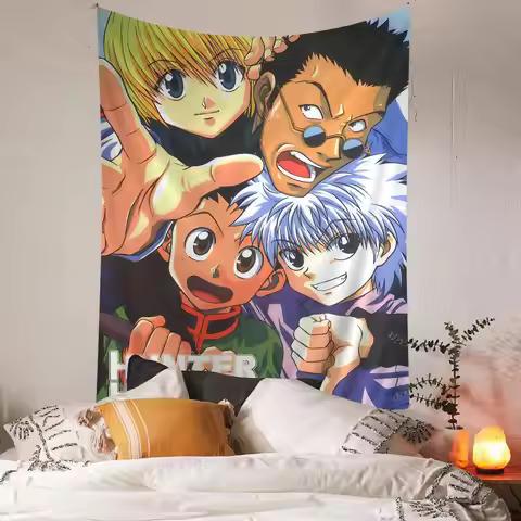 Japanese Anime Hunter X Hunter Cartoon Tapestry For Living Room Home Dorm Decor INS Home Decor