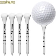 100pcs White Striped Golf Tee, 69/83mm Digital Scale Golf Wood Tees, Golf Training Aids Wooden Golf 
