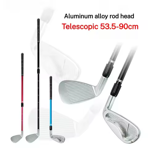 Adjustable Golf Club 7-iron 2-section Telescopic Aluminum Alloy Make Golf Clubhead and Telescopic Ra