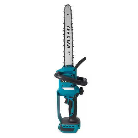 12-inch Cordless Blue Electric Chainsaw 600W Handheld Brushless Woodworking Chainsaw Power Tool For 