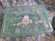 Sanrio Pochacco PC狗  透明 揭蓋 膠箱 儲物箱 收納盒 ( 有扣位 )