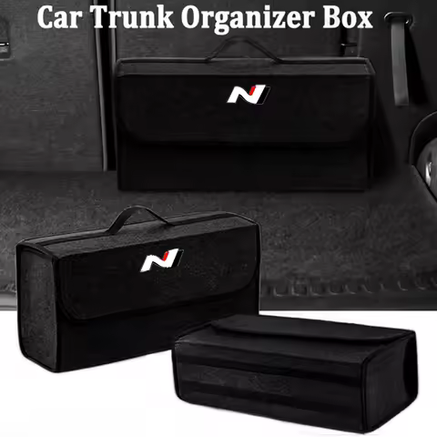Car Trunk Storage Bag Felt Stowing Box Tools Organizer Accessories For Hyundai N I30 I20 IX35 Accent