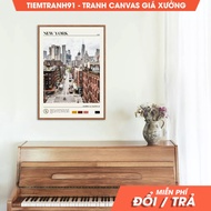 Wall paintings, Oil Paint, New York Wall Art, New York Poster, New York Photo, New York Decor, USA. 