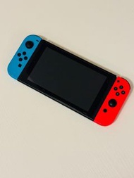 🎮 任天堂 Nintendo Switch HAC-001 初代32GB霓虹藍紅主機＋Dock火牛＋方向盤｜少用