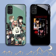 NC-85 Spy x Family Kaca Glass Case For Samsung A05S A35 A55 A24 A14 A15 A04S A34 A25 M15 A54 S21 FE 