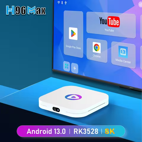 H96Max RK3528 M1 4K Android TV Box Android 13 Quad Core 2.4/5G WiFi Smart TV USB2.0 4K HDR Voice Con