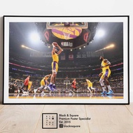 Premium Poster - Basketball Lebron is Warming Up - Fiber Frame 60x42cm
