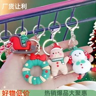 christmas gift bag christmas gift ideas Cute Santa Claus Christmas Tree Keychain Schoolbag Couple Pe