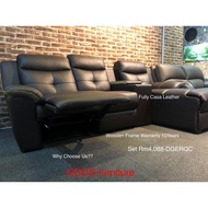 Sofa Casa Leather(Fully) L-Shape + 1 Recliner