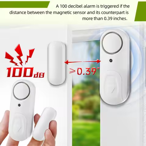 Wireless Door & Window Alarm, Door Window Sensor Alarm System Siren for Cabinets, Homes and Office B