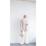 Hazelnut Indonesia - Radela Top - Tunic Top / Blouse / Top Wanita - Latte