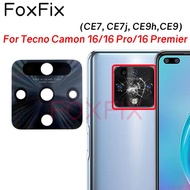 Rear Back Camera Glass Lens For Tecno Camon 16 Pro 16 Premier CE7 CE7j CE9h CE9 CD6j Replacement Wit