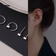TPU] Trendy Exquisite Mini Ear Hook Bone Ring Stud Earrings for Women Jewelry Gift