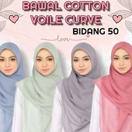 🔥Hot SALE 🔥 Tudung Bawal Cotton Curve 50 | Bidang 50" | Bawal Murah | Tudung Bawal Curve | Bawal Cot