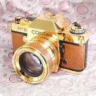 CONTAX  RTS GOLD 菲林相機  鏡頭:Carl Zeiss Planar 50mm f1.4 50週年商品