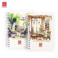 XO Bistro A6 vertical spring notebook - 200 pages Hong Ha (2836). Random color delivery