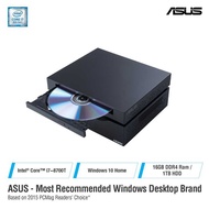 ASUS VC66-CB7016ZN VivoMini PC Intel Core i7 8th Gen i7-8700T, 16GB DDR4, 1TB HDD Windows 10 Wireless Key/Mouse 3 Years on-site warranty