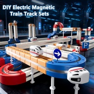 Electric Magnetic Train Track Set with Train Electric Train Diorama Magnetic Track Set - Electric Tr