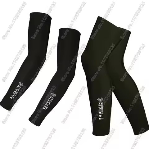 Bahrain Victorious Cycling Team 2025 Leg Warmers UV Protection Cycling Arm Warmer Road Bike Leg Slee