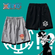 [Hot Sale] Summer Fashion Japanese Comic one piece Five-point Pants Straw Hat Luffy Chopper Zoro one piece Sports Trendy Shorts for Friends Birthday Gift