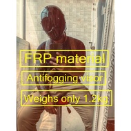 TT&CO Vintage Motorcycle Helmet Retro Small shell Full Face Lightweight Fiberglass Anti fog lenses R