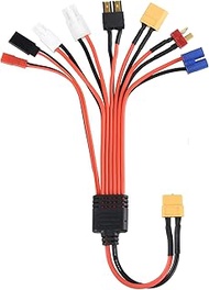 RC Lipo Battery Charger Adapter Connector Splitter Wire 8 in 1 – Universal Connector to XT60/ 4.0mm 