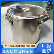 QM💎Stainless Steel Barrel Straight Mouth Sealed Barrel M Barrel316Stainless Steel Soup Pot304Stainless Steel Soup Bucket