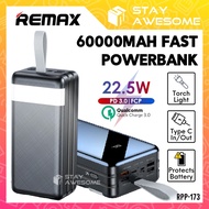 REMAX Powerbank 60000mAh Powerbank Fast Charging Powerbank Big Capacity 22.5W RPP-173 Portable Power