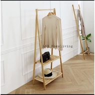 GANTUNGAN Ladder hanger wooden clothes hanger rack, aesthetic mukena hanger rack, aesthetic mukena h