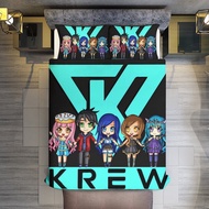 Krew 78*53in 3-Piece Bedding Set (1 Duvet Cover + 2 Pillow Shams)200*135cm