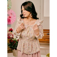 Iris Cottage Garden Blouse - Sand Flower
