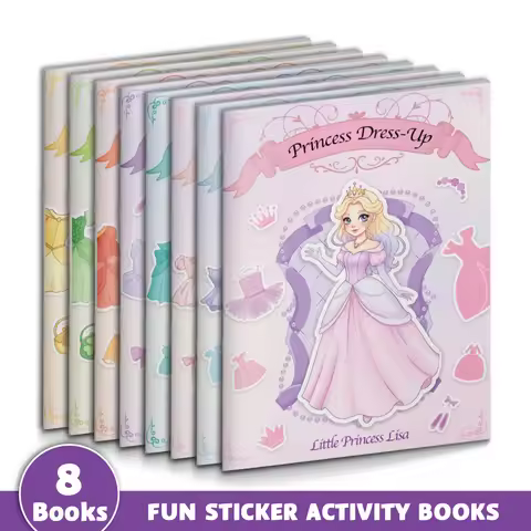 Sticker Puzzle Fun 8 Book Set – Guess What Sticker Activity Books for Kids