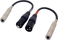 2-Pack XLR to 1/4 Cable, 6.35mm Female to XLR Male Stereo Audio Adapter Cable, 3-Pin Male XLR to Qua