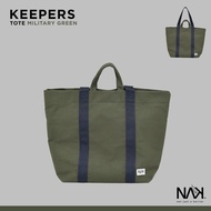 NAK Keepers Tote (กระเป๋าผ้าใบใหญ่) สีเขียว