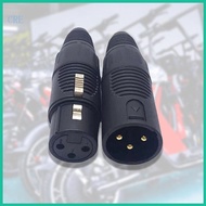 CRE Multipurpose 3Pin XLR Male Female Plug Wire Connector 3Poles XLR Microphone Plug