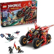 LEGO NINJAGO Ninja Combat Vehicle 71844 3-in-1 Toy Set with 2 Ninja Bikes, 1 Jet and 6 Minifigures I