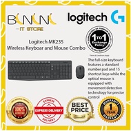 Logitech MK235 Wireless Keyboard and Mouse Combo, QWERTY - Black