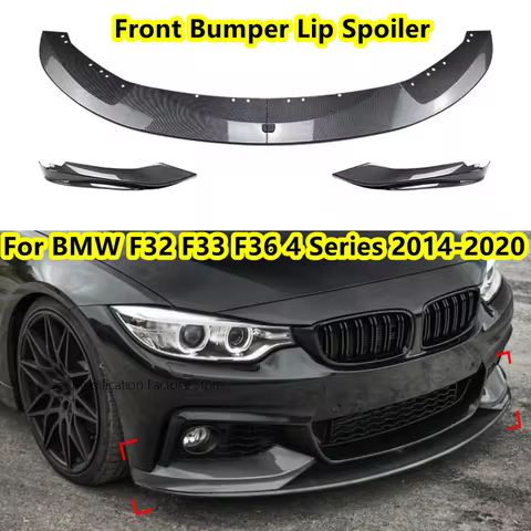 Car Front Bumper Lip Spoiler Splitter Diffuser Cover Guard Body Kit For BMW F32 F33 F36 4 Series 420