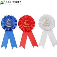 MIOSHOP Ribbon Award Set, Blue,Red,White Recognition Ribbons Rosette Ribbon, Honorable Ribbon