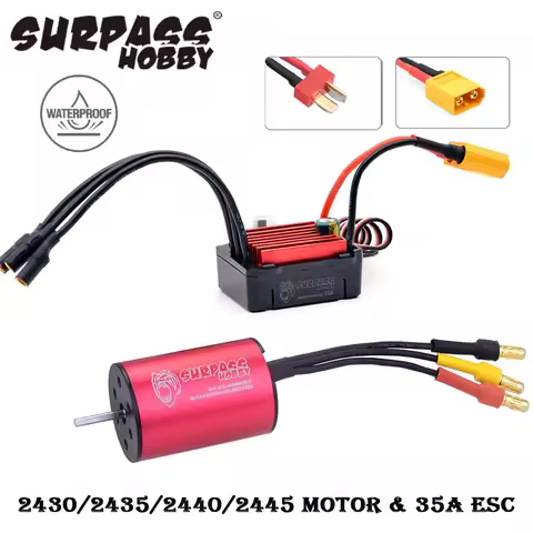SURPASS HOBBY 2430 2435 2440 2445 Brushless Motor 25A 35A ESC for Traxxas HSP Wltoys 1/16 1/18 RC Tr
