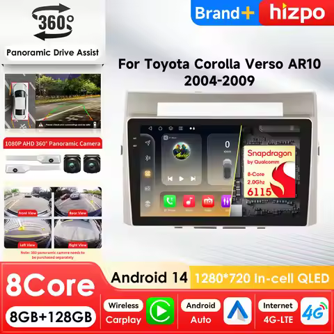 7862 AI Systems CarPlay Android Auto Car Radio for Toyota Corolla Verso 2004-2009 GPS Multimedia Pla