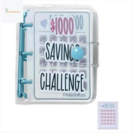 1000 Savings Challenge Binder, Monthly Money Savings Challenges Book with Envelopes, Money Saving Bi